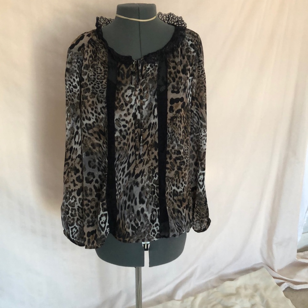 AGB Leppard Print Blouse